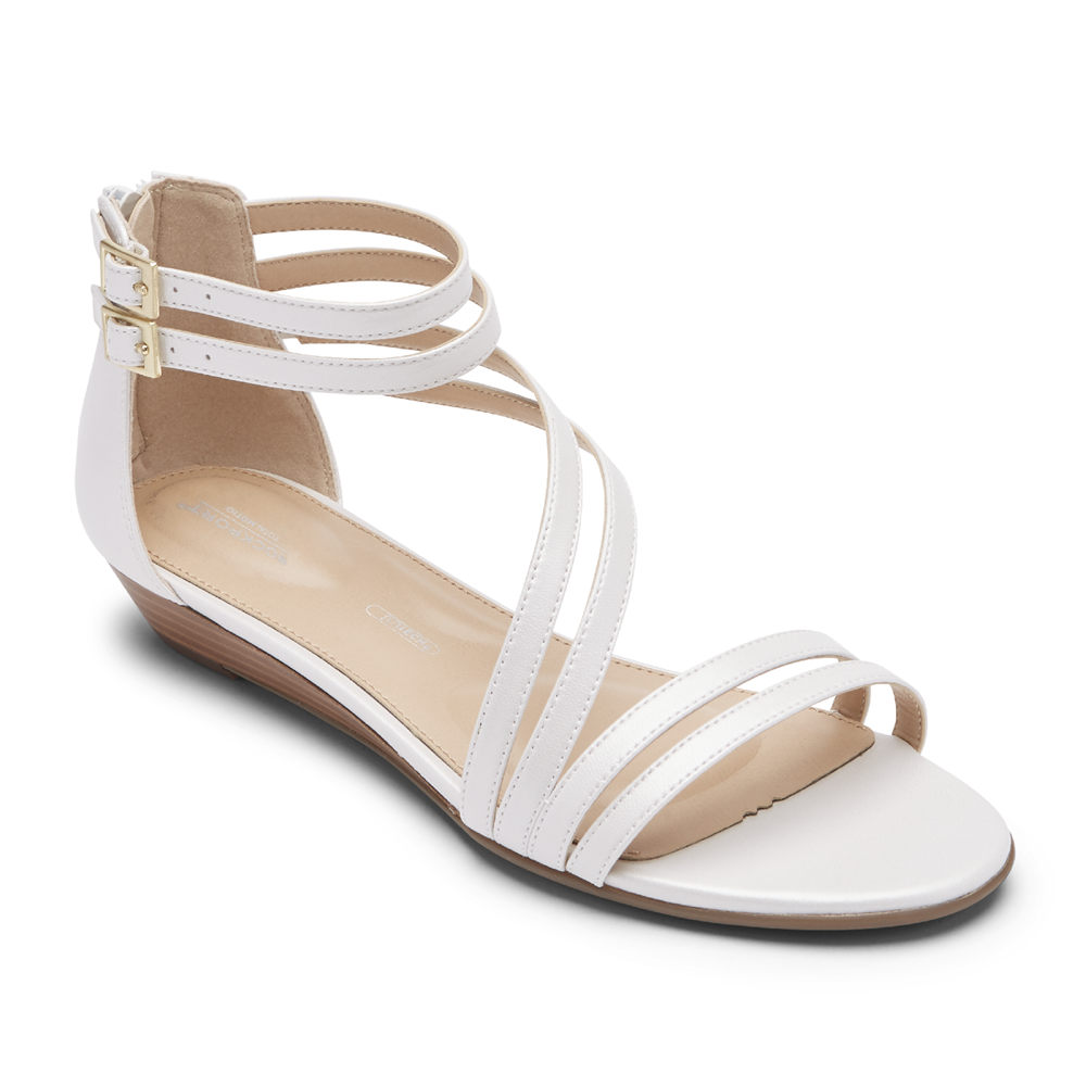 Rockport Sandaler Dame Hvite - Total Motion Zandra Asymmetrical - FSRZ36571